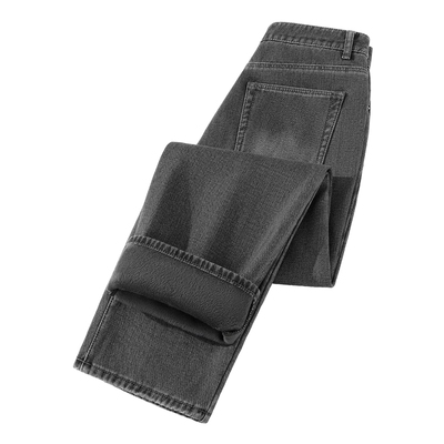 回力黑色牛仔裤男款秋冬直筒裤