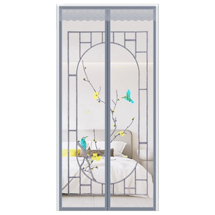 夏季家用防蚊门帘魔术贴磁吸自吸纱窗纱门纱帘免打孔隔断通风磁性