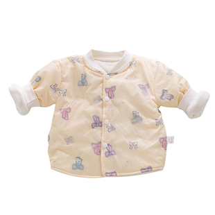 婴儿外套冬装一岁半宝宝冬加厚棉衣冬天外穿女宝夹棉上衣棉服棉袄