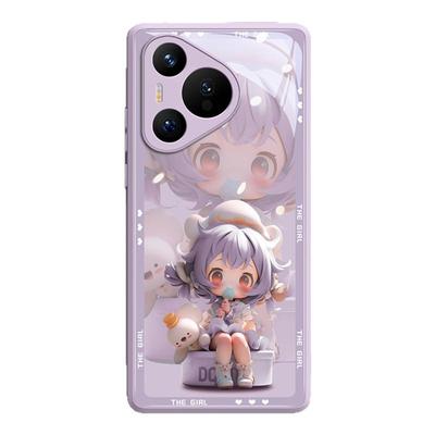 华为pura系列手机壳棒棒糖女孩