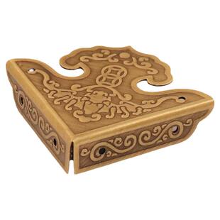 中式仿古纯铜护角黄铜刻花三面包角桌面柜门装饰护边角花家具包边