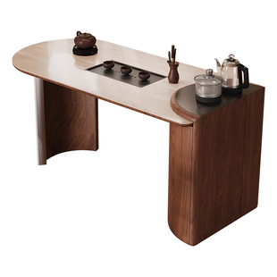 新中式阳台茶桌椅组合现代简约实木白蜡木小户型高端功夫茶台新款