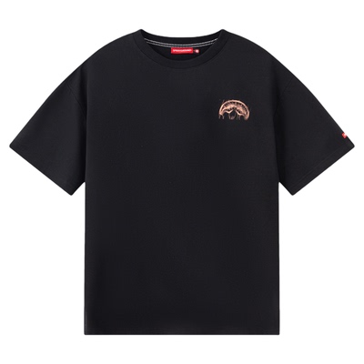 SprayGround鲨鱼嘴火焰印花短袖T恤男女2026夏季宽松体恤情侣上衣