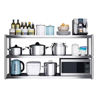 壁挂不锈钢置物架加厚打孔厨房