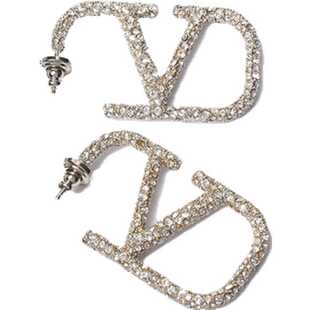 [礼物]华伦天奴VALENTINO女士 VLOGO SIGNATURE 金属耳环