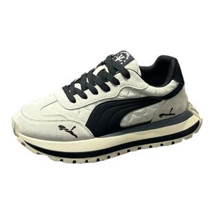 鞋子男鞋春款2025新款透气休闲运动阿甘鞋男款潮流厚底增高老爹鞋