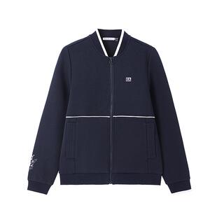 ELLE Active女装新款休闲棒球服高级感花卉印花运动外套拉链开衫