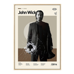 疾速追杀电影海报装饰画客厅沙发背景墙JohnWick现代简约影院挂画