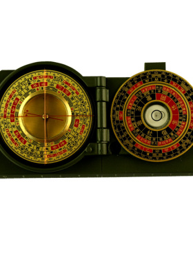 激光寻龙罗盘高精度专业纯铜摆件