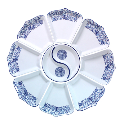 拼盘组合釉下彩陶瓷海鲜家用聚会