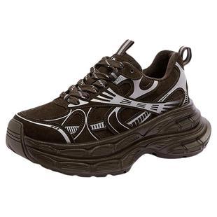 骆驼女鞋2026早春厚底增高老爹鞋时尚休闲鞋女百搭运动鞋女