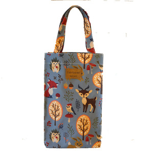 防水大容量牛津布敞口水杯套保温杯袋雨伞收纳袋手提包圆形饭盒袋