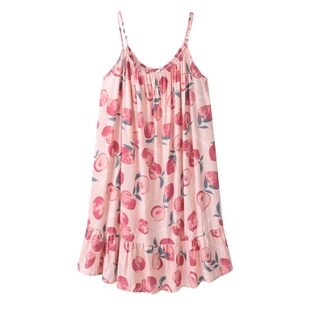 胖mm加肥大码薄款人造棉绸性感吊带睡裙女夏宽松孕妇连衣裙200斤