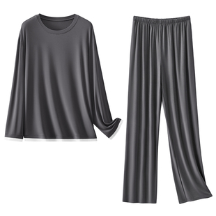 多肤莫代尔睡衣男款2026新款简单家居服男士贴身高级感夏冰丝薄款