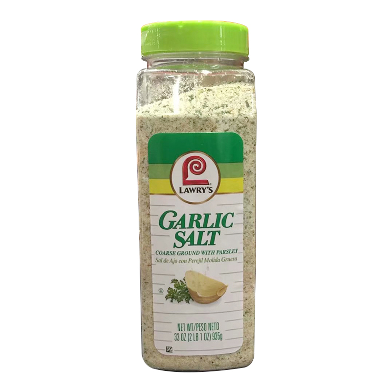 新货中盐大蒜盐garlic salt大蒜粉欧芹西餐复合调味料737g低钠盐