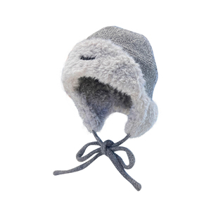 帽子女秋冬冷帽雷锋帽绑带防风护耳毛绒保暖抗寒包头针织帽2025新