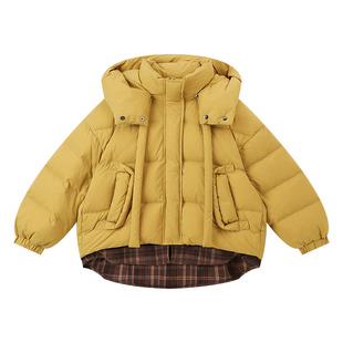 布丁哈鲁冬装童装女童2026秋冬季新款儿童厚实保暖羽绒服外套