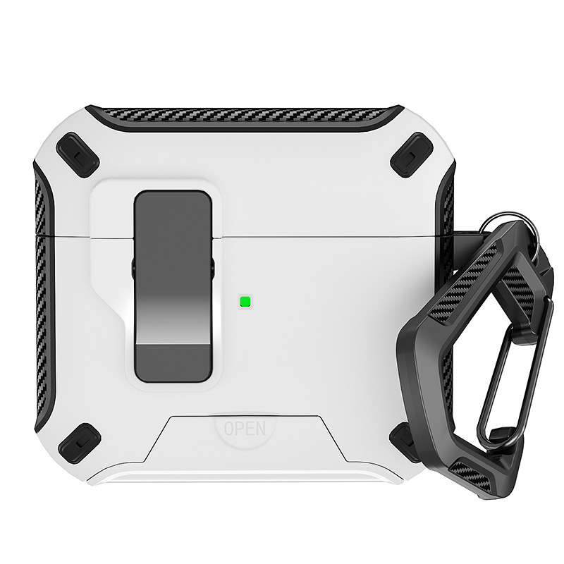 适用苹果airpods pro 3代自动弹盖pro2保护套Airpods4降噪版锁扣耳机壳1/2代创意手机支架耳机软壳防