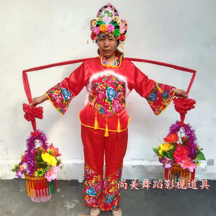 广场舞舞蹈花篮戏剧花挑新款花篮秧歌花篮道具回娘家花篮送亲花篮