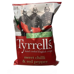 英国Tyrrells泰瑞薯片三个男人抱辣椒薯片手工无麸质进口零食包邮