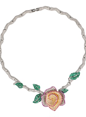 时尚欧美跨境花瓣镶钻锆石气质感