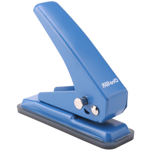 单孔打孔器会员卡银行卡片打孔可打塑封膜照片卡纸PVC片手动装订活页本圆环孔办公文具打孔机