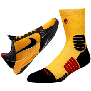 HG科比黑曼巴李小龙专业加厚实战毛巾篮球袜精英袜运动高筒男女