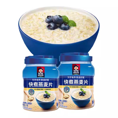 桂格快煮燕麦片谷物罐装原味麦片