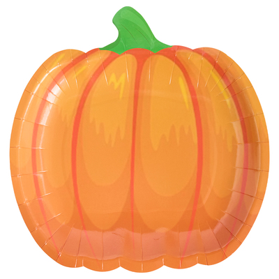 万圣节一次性餐具可爱南瓜头餐盘