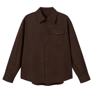 PSO Brand男装女装天丝亚麻老钱风古巴领长袖衬衫宽松休闲外套