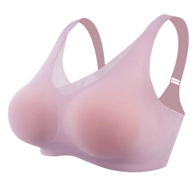 无痕外扩假胸内衣显大仪乳胸罩女主直播专用假胸部女轻便超显文胸