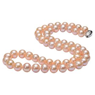 京润珍珠 芬芳近圆彩色淡水珍珠项链彩色珍珠经典全珠链节日礼物D