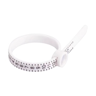 手指测量软尺带放大镜戒指大小测量圈港码手指维度测量圈便携工具