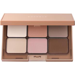 everbab艾蓓拉素哑六色眼影盘哑光大地色修容高光一体面部综合盘