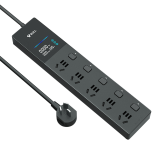 公牛智能插座家用数显超薄排插电源计量插排过载保护独立开关插板