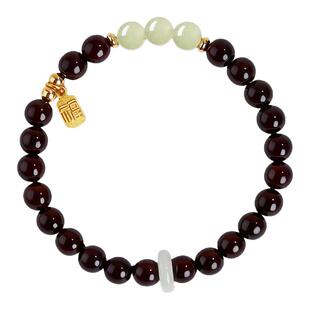 【普陀山直发】小叶紫檀手串和田玉女款檀香木佛珠木质文玩手链男