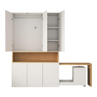 志光榻榻米衣柜床一体小户型床多功能储物床卧室带书桌组合衣柜床