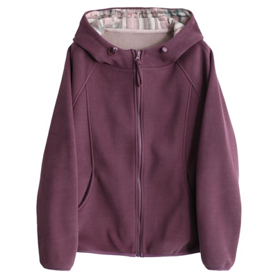 铜扣记双面绒连帽显瘦女外套