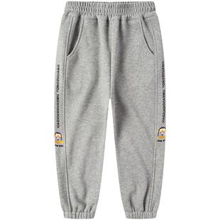 小象汉姆童装男童加绒运动裤冬儿童裤子新款2026冬中大童新款韩版