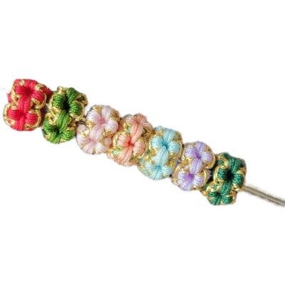 手链配饰手工编织桃花结线圈