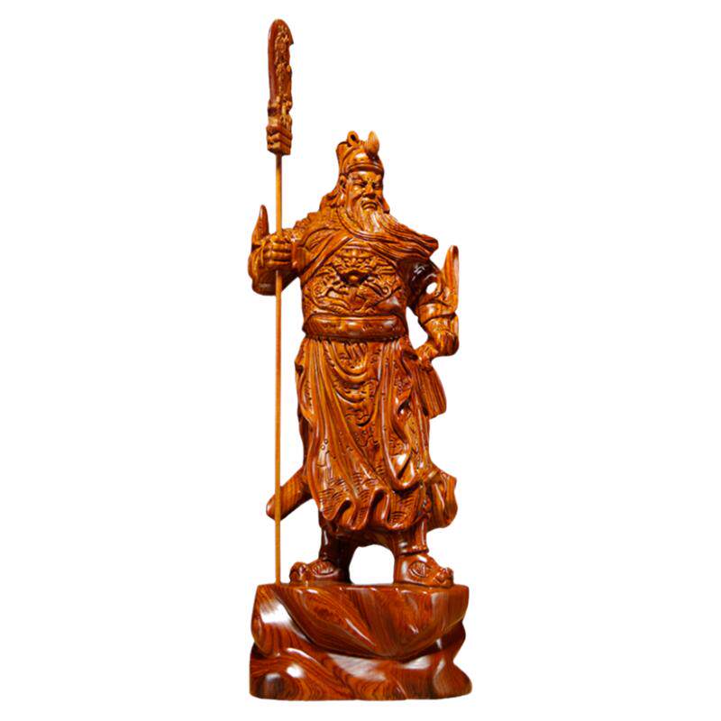 木雕关公财神爷开业实木质工艺品