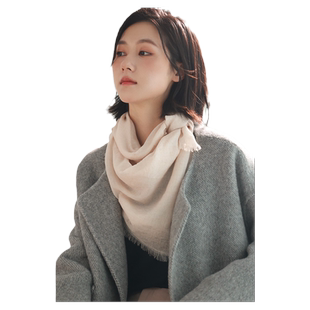 羊毛丝巾围巾女士2026新款春季轻薄款三角披肩高级感春天春款女款