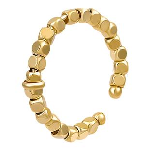 古里雅金色碎银戒指女2025新款爆款食指指环轻奢高级感开口戒饰品