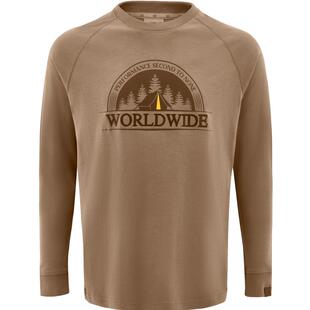 CAT卡特夏季男户外休闲露营图案印花宽松长袖T恤圆领薄卫衣