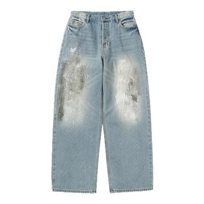 CANDYMADECandy World系列腐烂做旧做脏潮流宽松牛仔裤