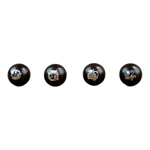 新四象四圣兽黑檀木镶银散珠紫光檀镶纯银青龙白虎朱雀宣武配珠