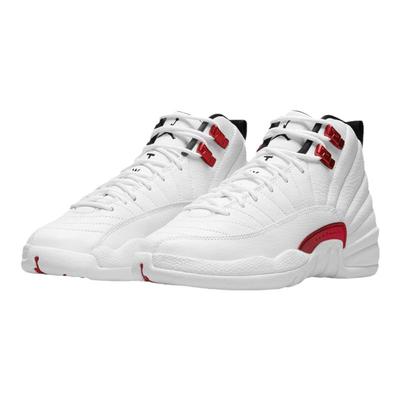 AJ12男女白红高帮篮球鞋