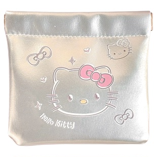 可爱KT凯迪猫弹片化妆包PU皮防水手拿便携随身外出旅行收纳包