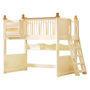 实木高架床上床下空同宽儿童床男女孩上铺高护栏定制交错式双层床