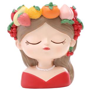 硕果累累少女笔筒创意收纳桌面摆件可爱卡通学生置物架新年小礼物